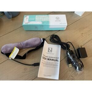 Aroma Season Heated Eye Mask USB Warm Compress Dry Eye Migraine Relief Purple
